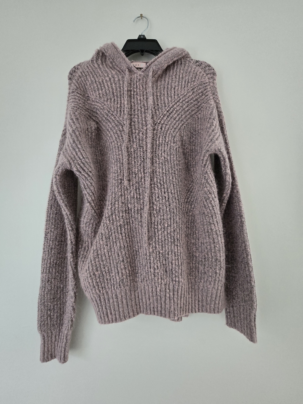 Cozy Mauve Knit Hoodie Sweater